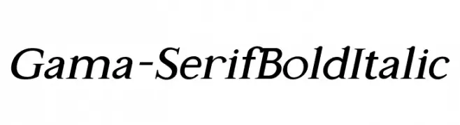 Gama-Serif Bold Italic  免费字体下载