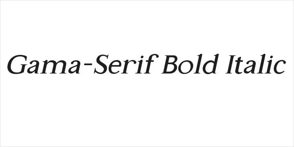 Gama-Serif Bold Italic Logo