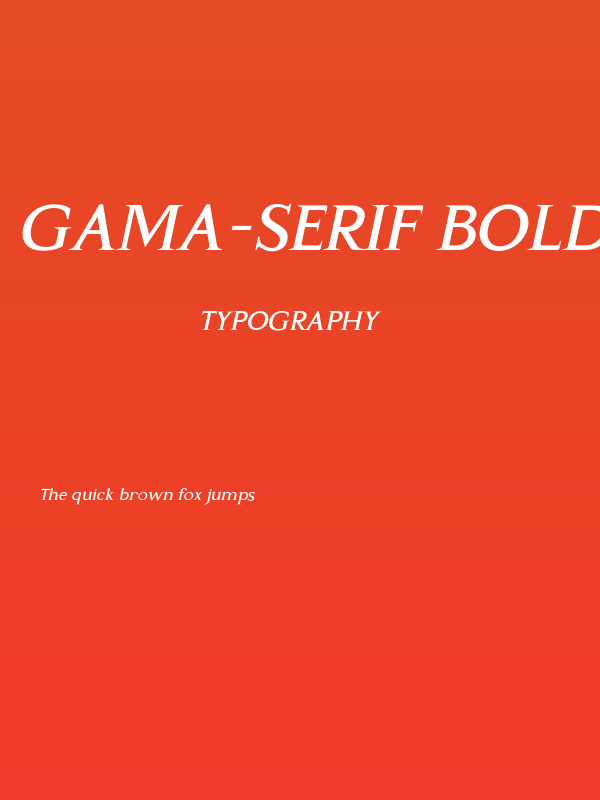 Gama-Serif Bold Italic Poster