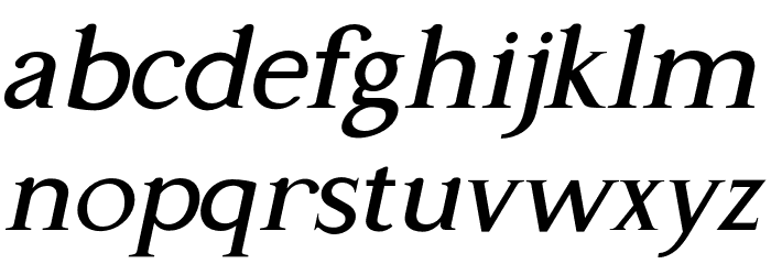 Gama-Serif Bold Italic Font LOWERCASE