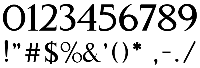 Gama-Serif Bold Font OTHER CHARS