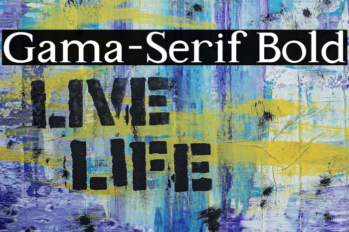 Gama-Serif Bold Font examples