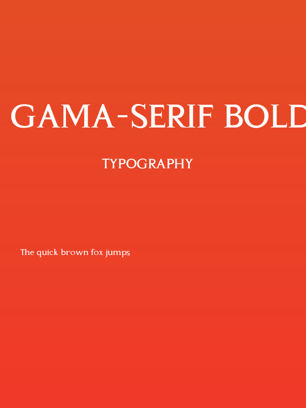 Gama-Serif Bold Poster