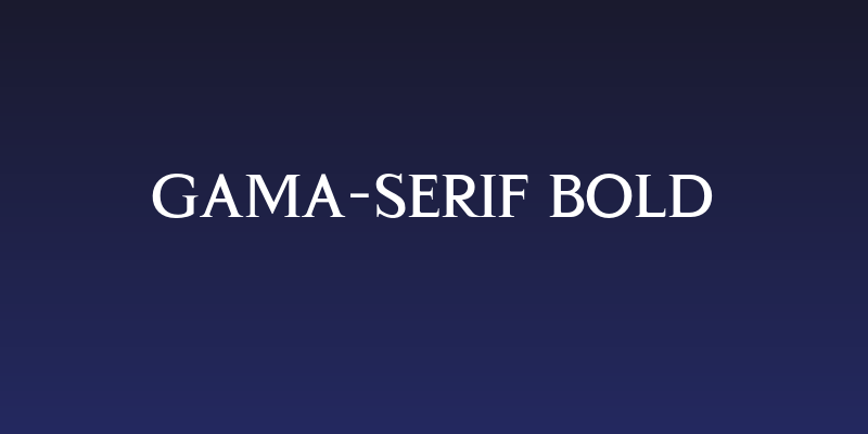 Gama-Serif Bold Social Header