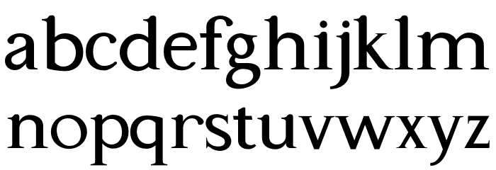 Gama-Serif Bold Font LOWERCASE