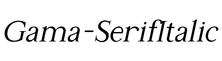 Gama-Serif Italic Caratteri