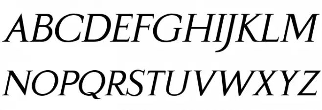 Gama-Serif Italic Font Litere mari