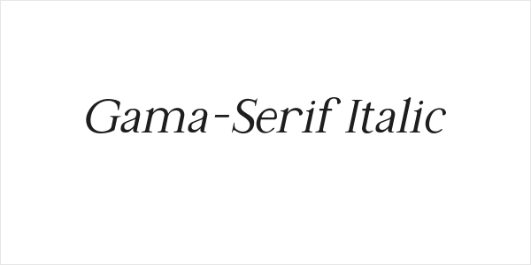 Gama-Serif Italic Logo