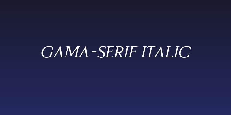 Gama-Serif Italic Social Header