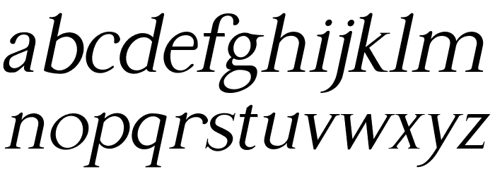 Gama-Serif Italic Font LOWERCASE