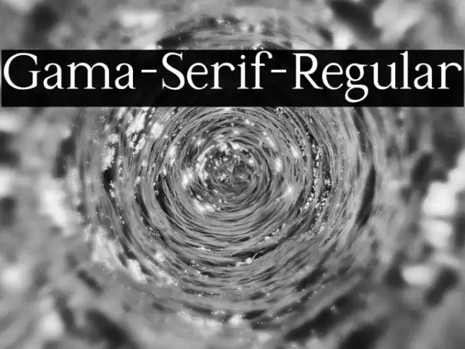 Gama-Serif-Regular Caratteri examples
