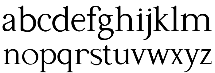 Gama-Serif-Regular Caratteri MINUSCOLO