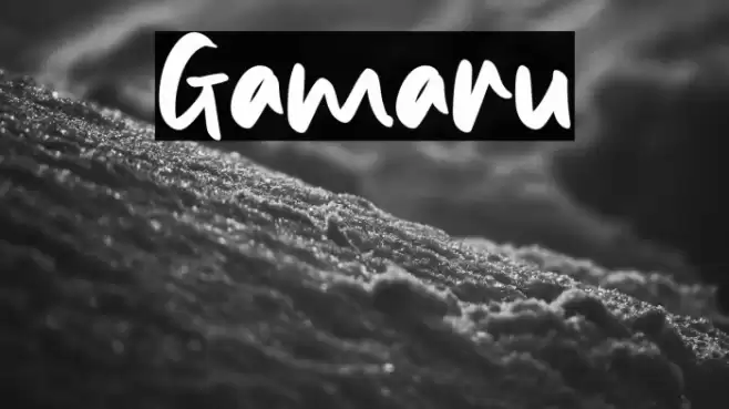 Gamaru Font examples