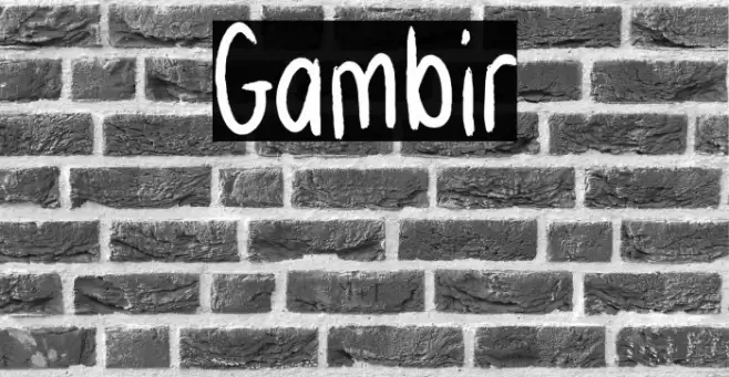 Gambir Font examples