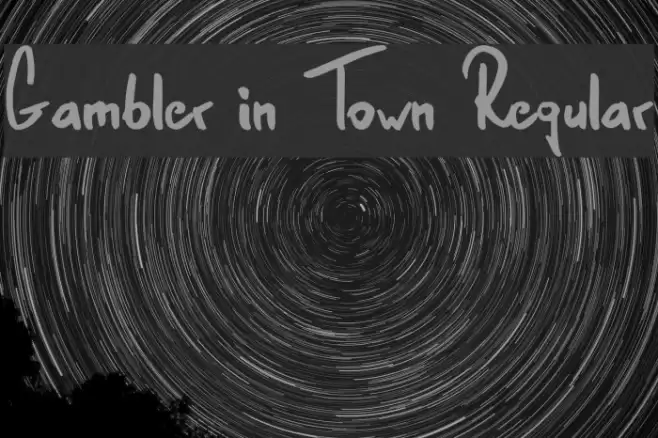 Gambler in Town Regular Font examples