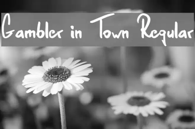Gambler in Town Regular Font examples