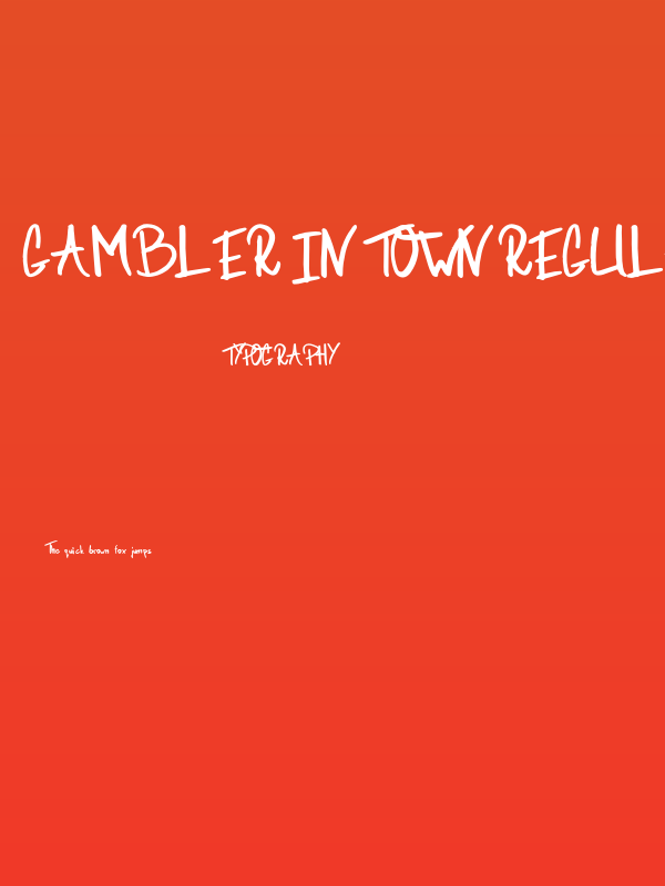 Gambler in Town Regular Poster