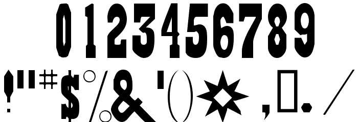 Gambler Font OTHER CHARS