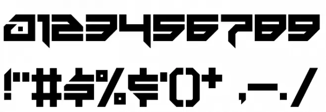 Game Battles 2 Regular フォント その他の文字