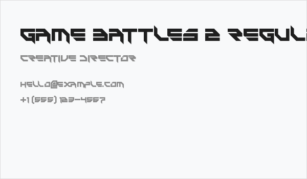 Game Battles 2 Regular Business Card
