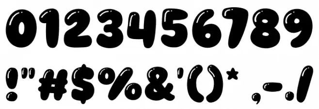 Game Bubble Font OTHER CHARS