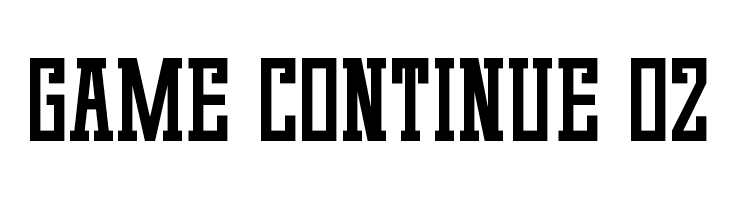 Game Continue 02  Frei Schriftart Herunterladen