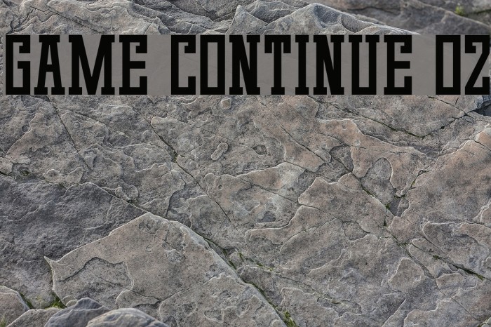 Game Continue 02 Font examples