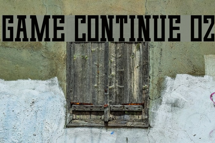 Game Continue 02 Font examples