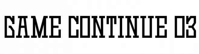 Game Continue 03  Frei Schriftart Herunterladen