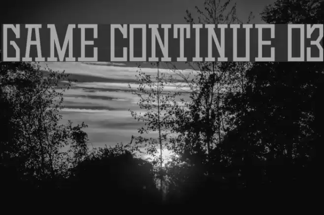 Game Continue 03 Font examples