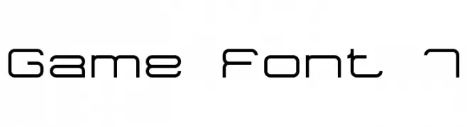 Game Font 7  Frei Schriftart Herunterladen