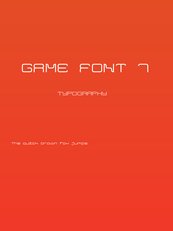 Game Font 7 Poster