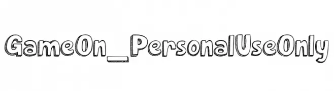 Game On_PersonalUseOnly  नि: शुल्क फ़ॉन्ट्स डाउनलोड