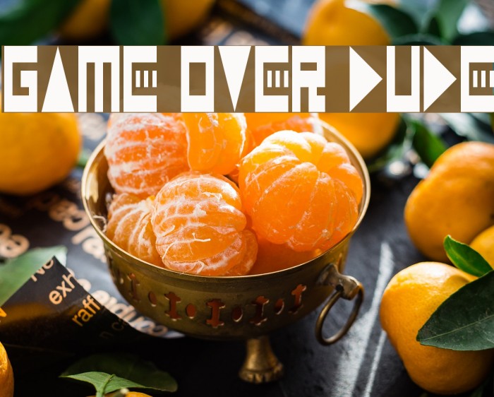Game Over Dude Font examples
