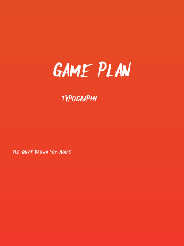 Game Plan Poster