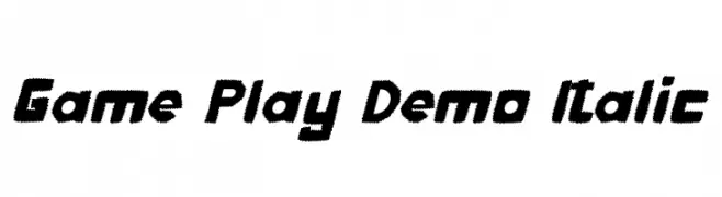 Game Play Demo Italic  Fuentes Gratis Descargar