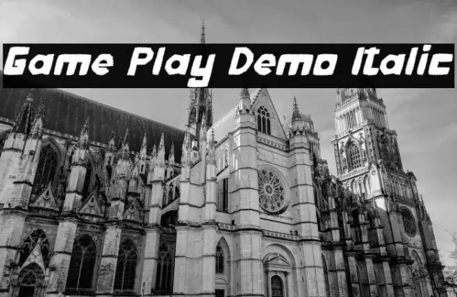 Game Play Demo Italic Font examples