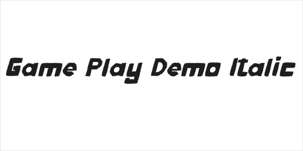Game Play Demo Italic Logo