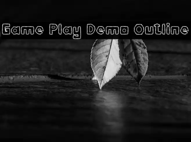 Game Play Demo Outline フォント examples