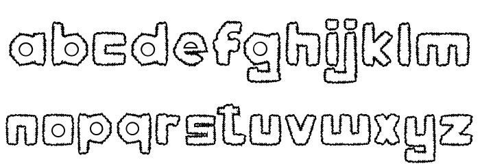 Game Play Demo Outline Font LOWERCASE