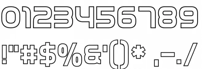 Game Played Outline Font OTHER CHARS