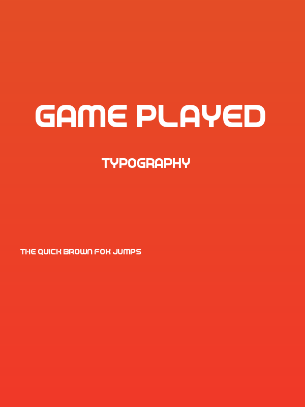 Game Played Poster