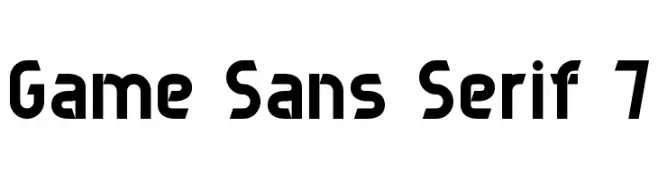 Game Sans Serif 7  Free Fonts Download