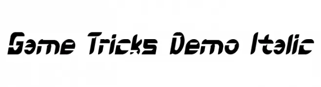 Game Tricks Demo Italic  नि: शुल्क फ़ॉन्ट्स डाउनलोड
