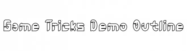 Game Tricks Demo Outline  नि: शुल्क फ़ॉन्ट्स डाउनलोड