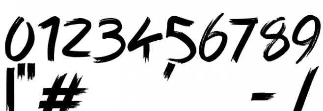 Game of Brush Font OTHER CHARS