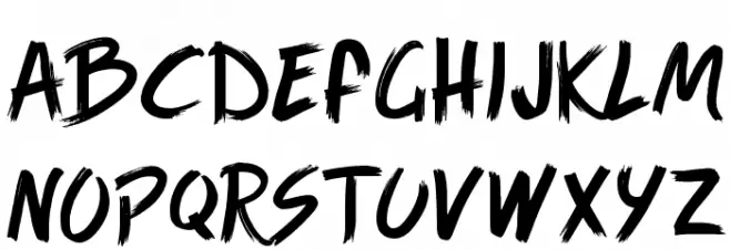 Game of Brush Schriftart Groß