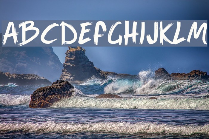 Game of Brush Font examples