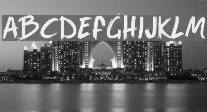 Game of Brush Font examples