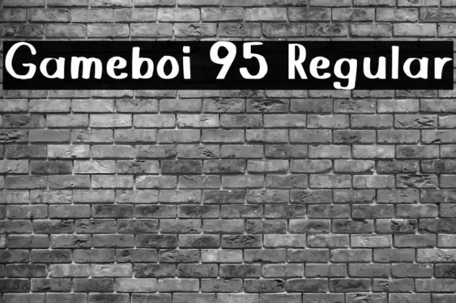 Gameboi 95 Regular Fuentes examples
